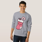 Niedliche Kawaii Strumpf Illustration Sweatshirt (Vorne ganz)