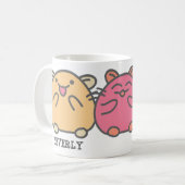 Niedliche Kawaii Style Cartoon Hamsters Personalis Kaffeetasse (Vorderseite Links)