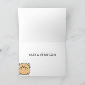 Niedliche Kawaii Style Cartoon Hamsters Personalis Karte (Innenseite)