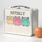 Niedliche Kawaii Style Cartoon Hamsters Personalis Metall Brotdose (Beispiel)