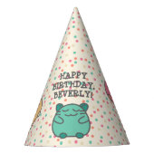 Niedliche Kawaii Style Cartoon Hamsters Personalis Partyhütchen (Vorderseite)