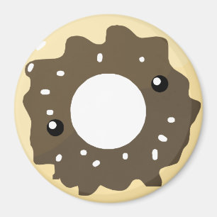 Niedliche Kawaii Style Schokolade Mattierter Donut Magnet