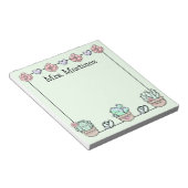 Niedliche Kawaii-Sukkulente Personalisiert Notizblock (angewinkelt)