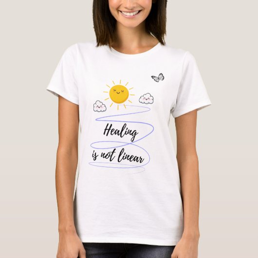 Niedliche Kawaii Sun and Clouds Spiral - Glücklich T-Shirt (Vorderseite)