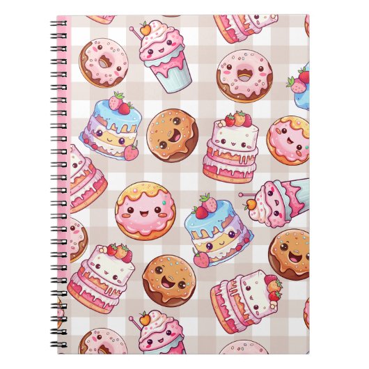 Niedliche Kawaii Süßigkeiten Leckereien Notebook Notizblock (Vorderseite)