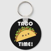 Niedliche kawaii Taco Zeit! Schlüsselanhänger (Vorderseite)