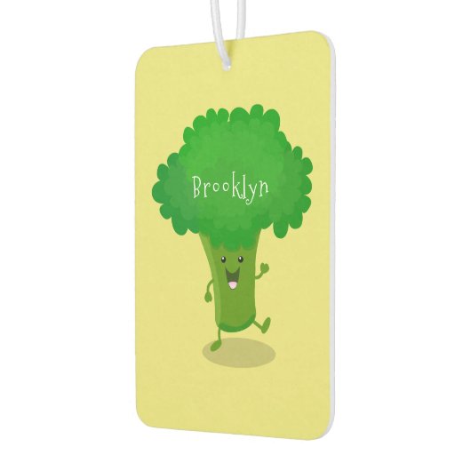 Niedliche Kawaii tanzende Broccoli Cartoon-Abbildu Autolufterfrischer (Links)