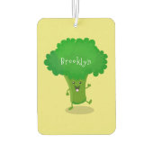 Niedliche Kawaii tanzende Broccoli Cartoon-Abbildu Autolufterfrischer (Rückseite)