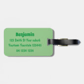 Niedliche Kawaii tanzende Broccoli Cartoon-Abbildu Gepäckanhänger (Rückseite horizontal)