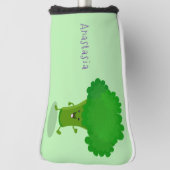 Niedliche Kawaii tanzende Broccoli Cartoon-Abbildu Golf Headcover (Rotieren 90)
