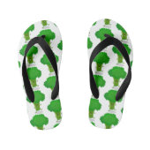 Niedliche Kawaii tanzende Broccoli Cartoon-Abbildu Kinderbadesandalen (Fußbett)