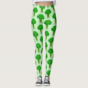 Niedliche Kawaii tanzende Broccoli Cartoon-Abbildu Leggings