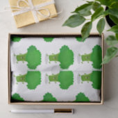 Niedliche Kawaii tanzende Broccoli Cartoon-Abbildu Seidenpapier (Geschenk)