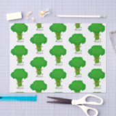 Niedliche Kawaii tanzende Broccoli Cartoon-Abbildu Seidenpapier (Handwerk)