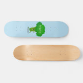 Niedliche Kawaii tanzende Broccoli Cartoon-Abbildu Skateboard (Horizontal)