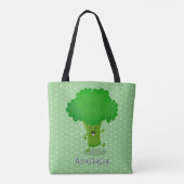 Niedliche Kawaii tanzende Broccoli Cartoon-Abbildu Tasche (Rückseite)