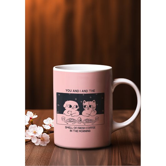 Niedliche Kawaii-Tierromantik Kaffeetasse