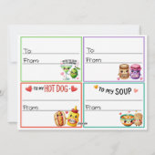 Niedliche Kawaii-Valentine-Klassenzimmer Feiertagskarte (Rückseite)