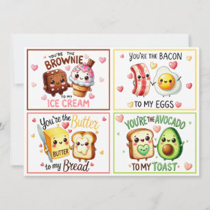 Niedliche Kawaii-Valentine-Klassenzimmer Feiertagskarte