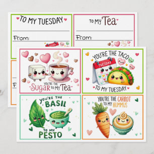Niedliche Kawaii-Valentine-Klassenzimmer Feiertagskarte