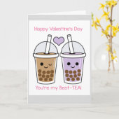 Niedliche Kawaii-Valentinstag-Karte Karte (Gelbe Blume)