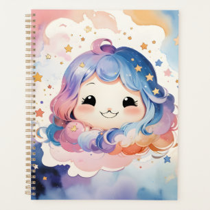 Niedliche Kawaii Watercolor Art Star Girl Planer