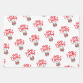 Niedliche Kawaii Weihnachtskätzchen in einem Pullo Geschenkpapier Set (Vorderseite 3)