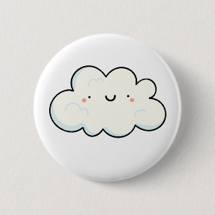 Niedliche Kawaii-Wolke Button