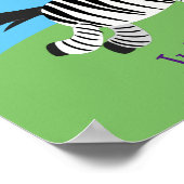 Niedliche Kawaii zebra Cartoon-Abbildung Poster (Ecke)