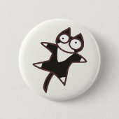Niedliche Kawaii zweifarbige Katze {Lose Katzen} Button (Vorderseite)