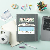 Niedliche Keeshond Hunde Kees Holiday Vinyl Sticke Aufkleber (iPad Hülle)