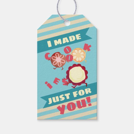 Niedliche Kekse, die aus der Küche personalisiert Geschenkanhänger (Vorderseite)