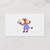 Niedliche Kellnerkuh Visitenkarte (Rückseite)