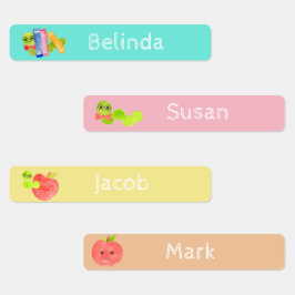 Niedliche Kennzeichnung von Schulkindern Etiketten