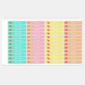 Niedliche Kennzeichnung von Schulkindern Etiketten (Blatt)