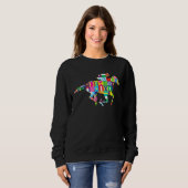 Niedliche Kentucky Pferderennseide Sweatshirt (Vorne ganz)