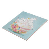 Niedliche Keramik Bunnies Fliese (Seite)