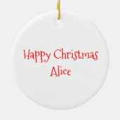 Niedliche Keramik des Erdhogs Weihnachtsbaumdekora Ornament (Hinten)