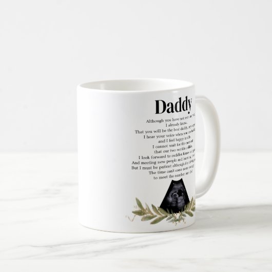 Niedliche Kernspaltnachricht für Daddy Kaffeetasse (VorderseiteRechts)