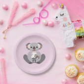 Niedliche Keule - KOALA - Australien - Rosa Pappteller (Party)