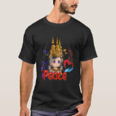 Niedliche Khmer Li'l Apsara Peace and Liebe Kambod T-Shirt (Vorderseite)
