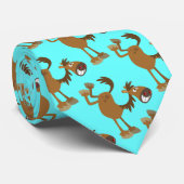 Niedliche Kicking Cartoon Pferde Krawatte (Gerollt)