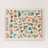 Niedliche Kids ABC Animal Alphabet Personalisiert Puzzle (Horizontal)