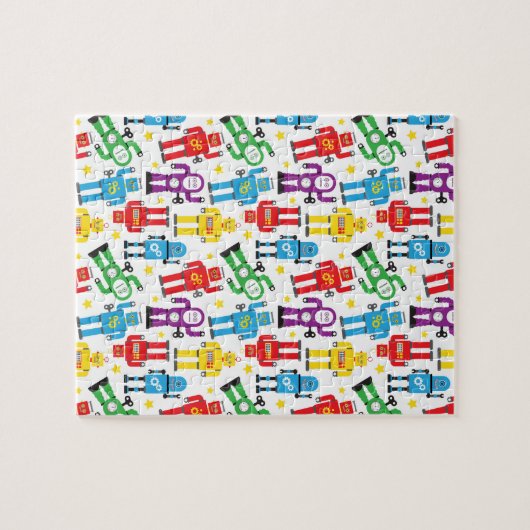 Niedliche Kids Alien Roboter Design Puzzle (Horizontal)