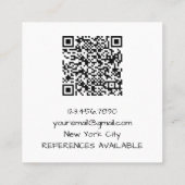 NIEDLICHE KIDS Babysitter QR Code Baby Quadratische Visitenkarte (Rückseite)