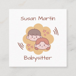 NIEDLICHE KIDS Babysitter QR Code Baby Quadratische Visitenkarte