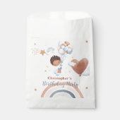 Niedliche Kids Balloon African American Buben Gebu Geschenktütchen (Vorderseite)