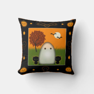Niedliche Kids Halloween Pillow Ghost Black Cats Kissen