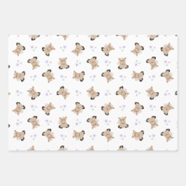 Niedliche Kids Horse Barnyard Landtiere Geschenkpapier Set