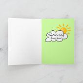 Niedliche Kids Rainday Cartoon Kick Custom Get Wel Karte (Innenseite)